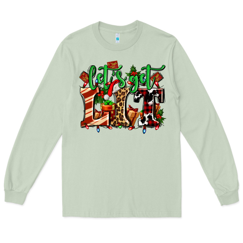 Lets Get Lit With Christmas Long Sleeve Tee by AdoDesignShop | Teevron