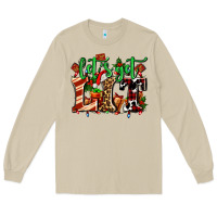 Mushroom lets get lit with Christmas Long Sleeve Tee - AdoDesignShop