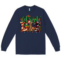 Navy lets get lit with Christmas Long Sleeve Tee - AdoDesignShop