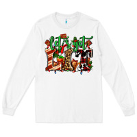 White lets get lit with Christmas Long Sleeve Tee - AdoDesignShop