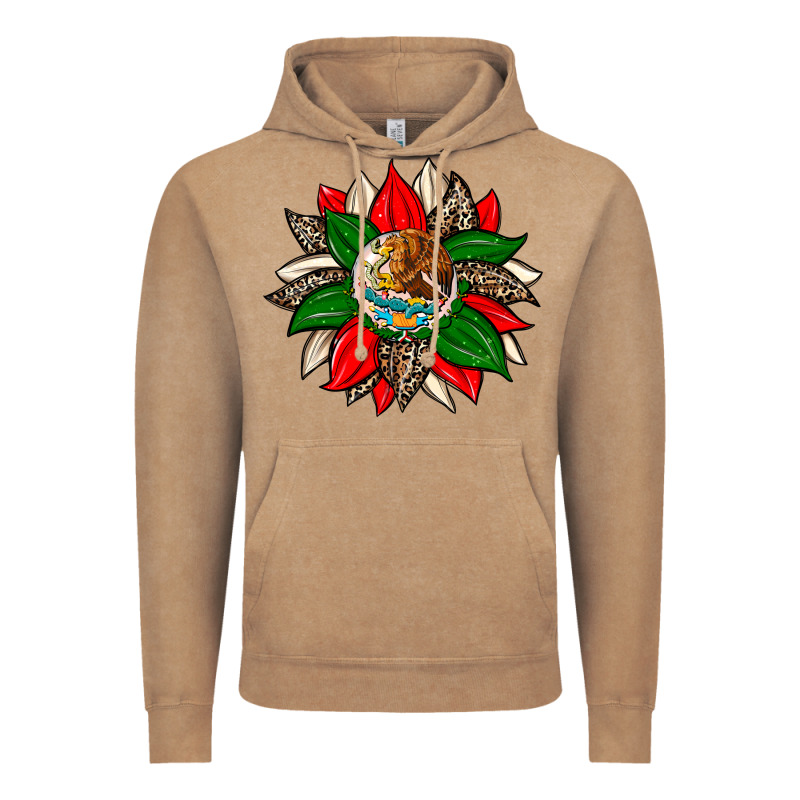 Mexican Flag Sunflower Vintage Hoodie by Zillion Design Studio | Teevron