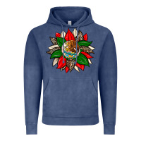 Vintage Denim mexican flag sunflower Vintage Hoodie - Zillion Design Studio