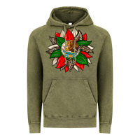 Vintage Olive mexican flag sunflower Vintage Hoodie - Zillion Design Studio