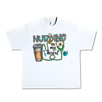 White nursing İn my heart Urban Heavy Tee - CowhideDigitalArt