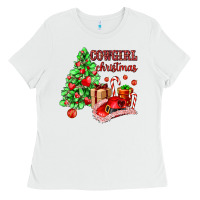 White Cowgirl Christmas Ladies Tee - AdoDesignShop
