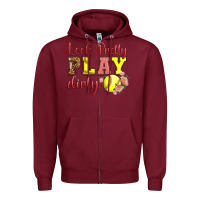 Burgundy Look Pretty Play Dirty Zipper Hoodie - LillyAllenDesigns