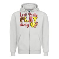 Dove Grey Look Pretty Play Dirty Zipper Hoodie - LillyAllenDesigns