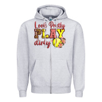 Heather Grey Look Pretty Play Dirty Zipper Hoodie - LillyAllenDesigns
