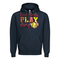 Navy Look Pretty Play Dirty Zipper Hoodie - LillyAllenDesigns