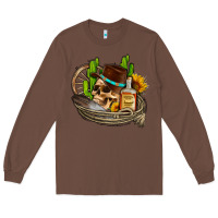 Chestnut cowboy cactus  sunflowers whiskey Long Sleeve Tee - AdoDesignShop