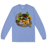 Colony Blue cowboy cactus  sunflowers whiskey Long Sleeve Tee - AdoDesignShop