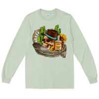 Matcha cowboy cactus  sunflowers whiskey Long Sleeve Tee - AdoDesignShop