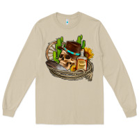 Mushroom cowboy cactus  sunflowers whiskey Long Sleeve Tee - AdoDesignShop