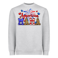Heather Grey American mama Heavyweight Sweatshirt - Neo Western