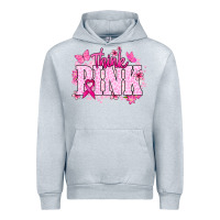 Heather Grey Think pink Urban Hoodie - NancyCooperArtShop