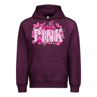 Mauve Wine Think pink Urban Hoodie - NancyCooperArtShop