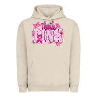 Pigment French Oak Think pink Urban Hoodie - NancyCooperArtShop