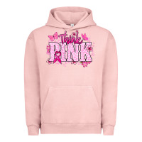 Pigment Salmon Think pink Urban Hoodie - NancyCooperArtShop