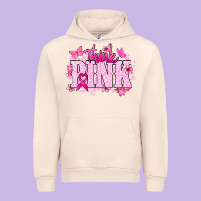 Think Pink Urban Hoodie Designed By Nancycooperartshop