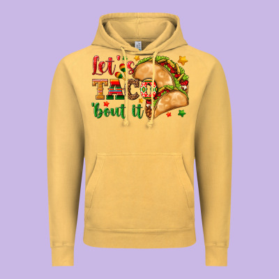 Let's Taco 'bout It Vintage Hoodie Designed By Texasbilliewilder