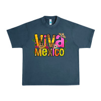 Midnight Navy viva mexico long live mexico Urban Heavy Tee - FaDigitalArtStudio