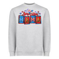 Heather Grey American mama Heavyweight Sweatshirt - Neo Western