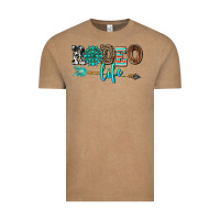 Vintage Coffee rodeo life with gemstone Vintage Tee - AdoDesignShop
