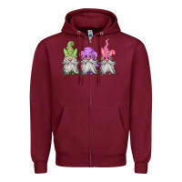 Burgundy easter gnomes spring Zipper Hoodie - Jasminsmagicworld