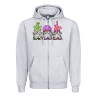 Heather Grey easter gnomes spring Zipper Hoodie - Jasminsmagicworld