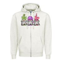 Oatmeal Heather easter gnomes spring Zipper Hoodie - Jasminsmagicworld