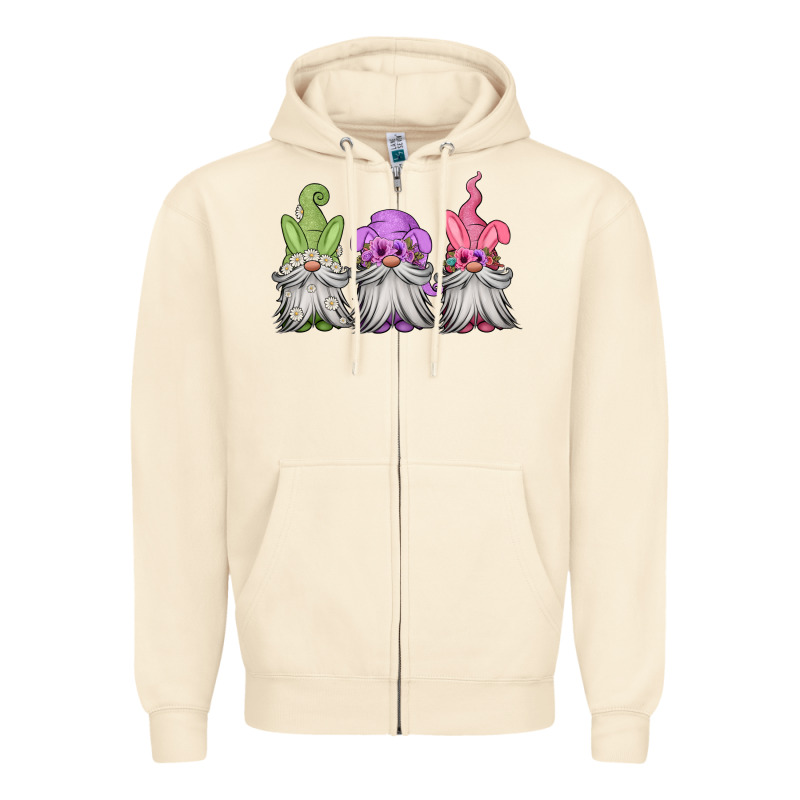 Easter Gnomes Spring Zipper Hoodie by Jasminsmagicworld | Teevron