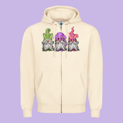 Easter Gnomes Spring Zipper Hoodie Designed By Jasminsmagicworld