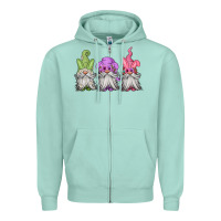 Seafoam easter gnomes spring Zipper Hoodie - Jasminsmagicworld