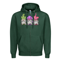 Sports Green easter gnomes spring Zipper Hoodie - Jasminsmagicworld