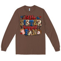Chestnut little sister biggest fan baseball Long Sleeve Tee - Jasminsmagicworld