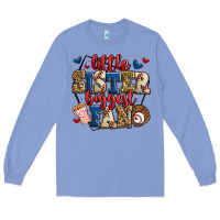 Colony Blue little sister biggest fan baseball Long Sleeve Tee - Jasminsmagicworld