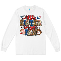 White little sister biggest fan baseball Long Sleeve Tee - Jasminsmagicworld