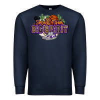 Navy small town big spirit basketball Premium Sweatshirt - NancyCooperArtShop