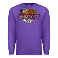 Purple small town big spirit basketball Premium Sweatshirt - NancyCooperArtShop