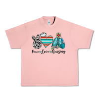 Salmon peace love nursing Urban Heavy Tee - CowhideDigitalArt