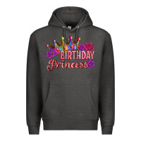 Charcoal Heather birthday princess Premium Hoodie - Artiststas