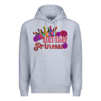 Heather Grey birthday princess Premium Hoodie - Artiststas