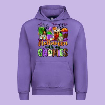 Halloween With My Gnomies Coffee Cups Urban Hoodie Designed By Texasbilliewilder