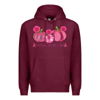Burgundy in october we wear pink pumpkins Premium Hoodie - AdoDesignShop