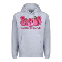 Heather Grey in october we wear pink pumpkins Premium Hoodie - AdoDesignShop