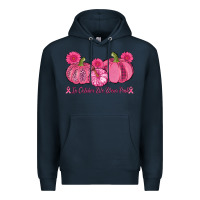 Navy in october we wear pink pumpkins Premium Hoodie - AdoDesignShop