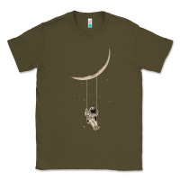 Army Green Astronaut Moon Swing Classic Tee - Bettercallsaul