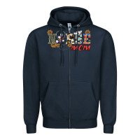 Navy western nurse mom Zipper Hoodie - BarkalooDesign