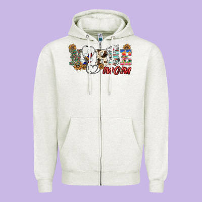 Western Nurse Mom Zipper Hoodie Designed By Barkaloodesign