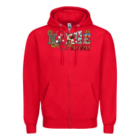 Red western nurse mom Zipper Hoodie - BarkalooDesign